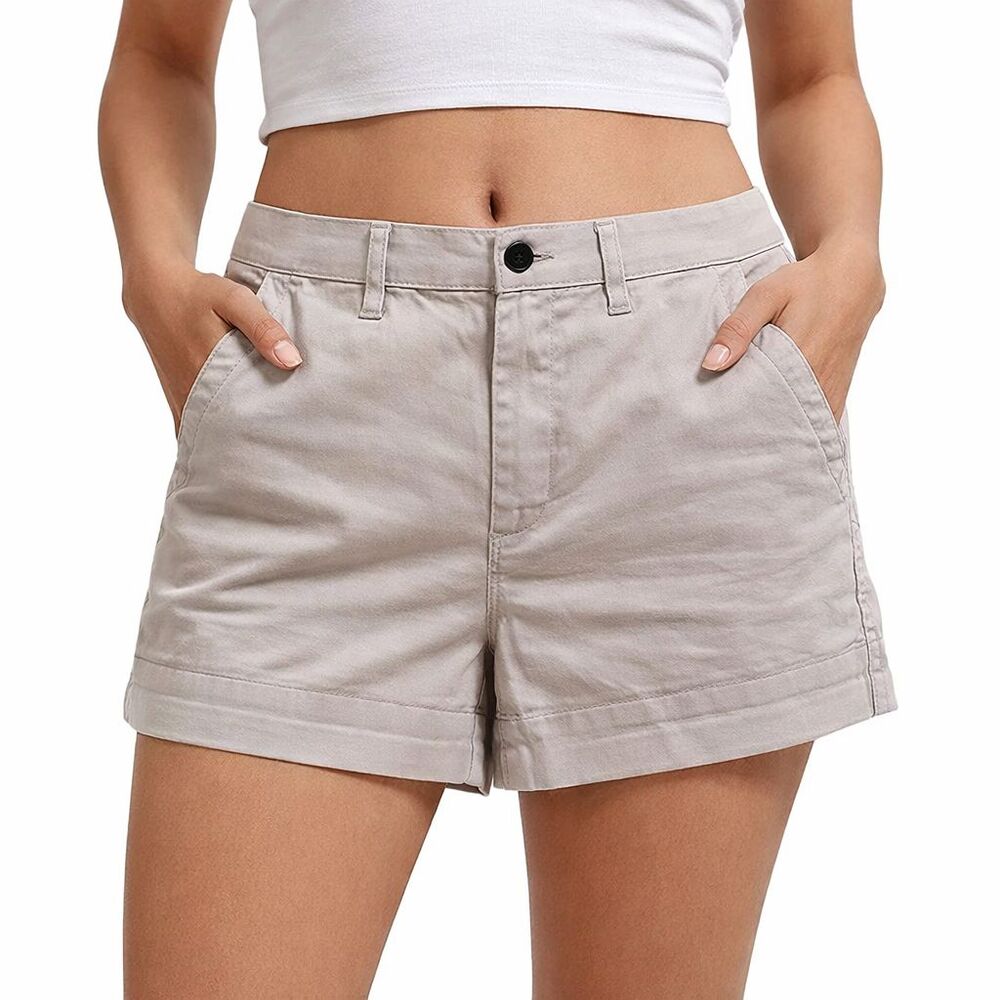 NWT All Saints Twill Chino Shorts Womens 6 Pink High Waist